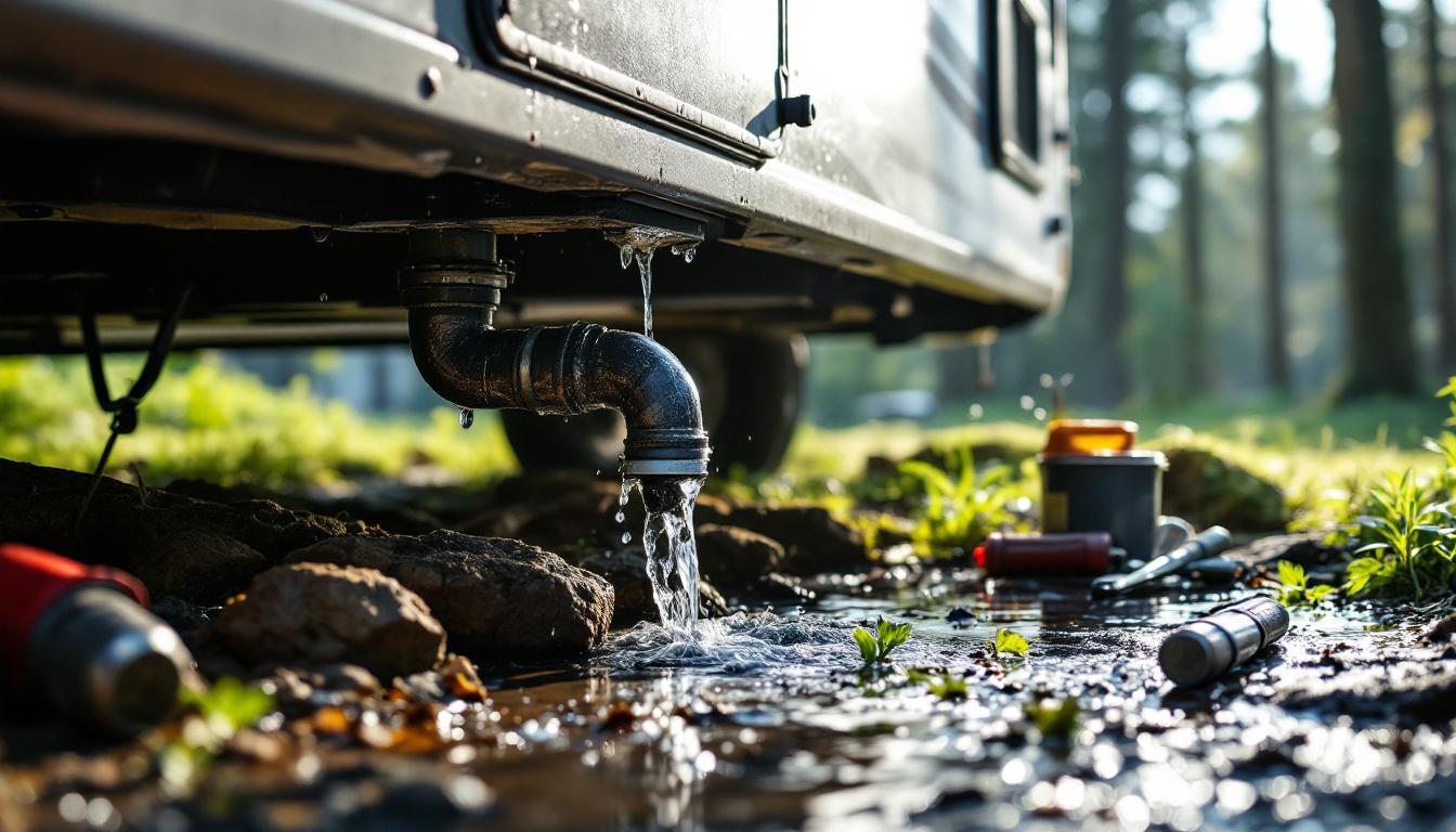 Eau qui coule sous camping-car : diagnosez et réparez les fuites